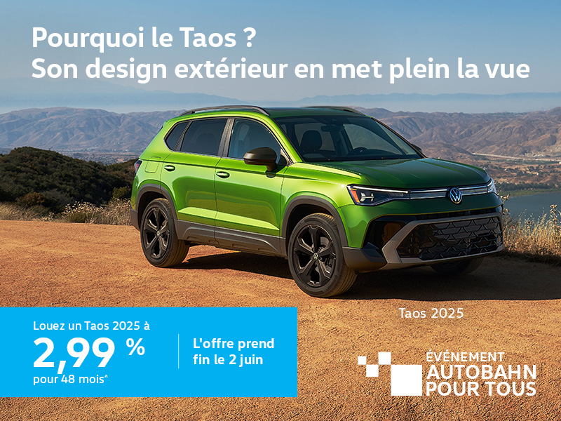 Procurez-vous la Volkswagen Taos 2025