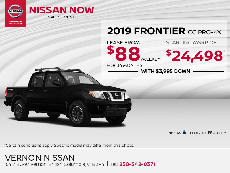Get the 2019 Nissan Frontier Today!