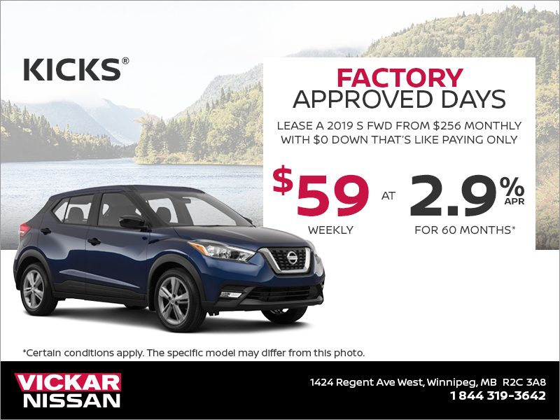 Get The 2019 Nissan Kicks Today Chez Vickar Nissan Winnipeg