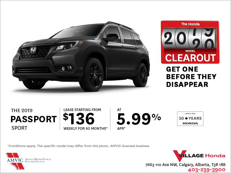 Lease a 2019 Honda Passport Today!