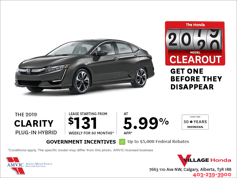 Lease the 2019 Clarity Plug-in Hybrid Today!