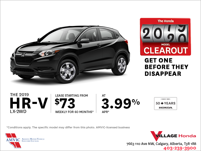 Lease the 2019 Honda HR-V Today!