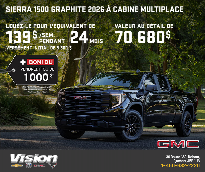 Le GMC Sierra 1500 2026