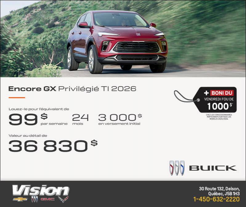 Procurez-vous le Buick Encore GX 2026