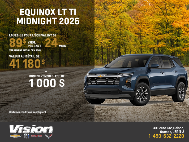 Procurez-vous le Chevrolet Equinox LT TI 2026