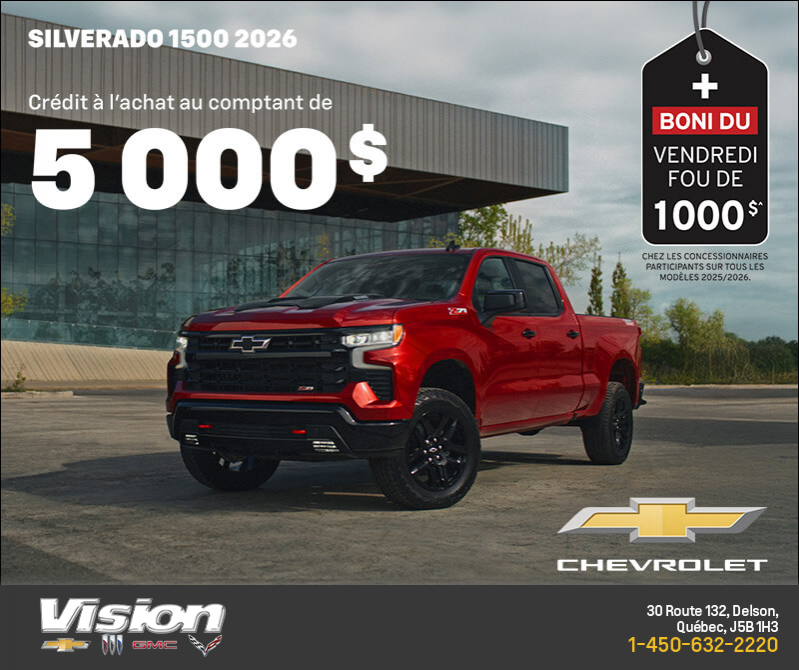 Procurez-vous le Chevrolet Silverado 1500 2026