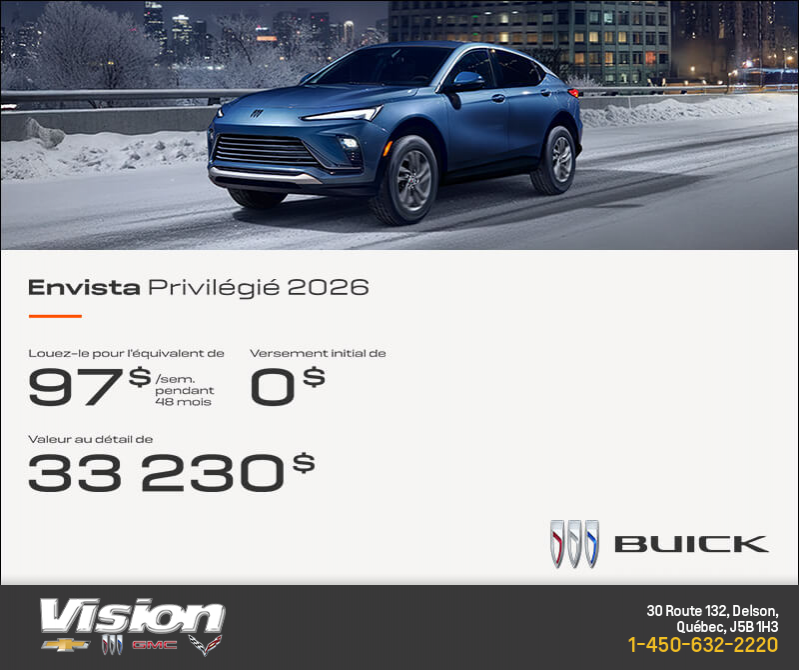 Procurez-vous la Buick Envista 2026