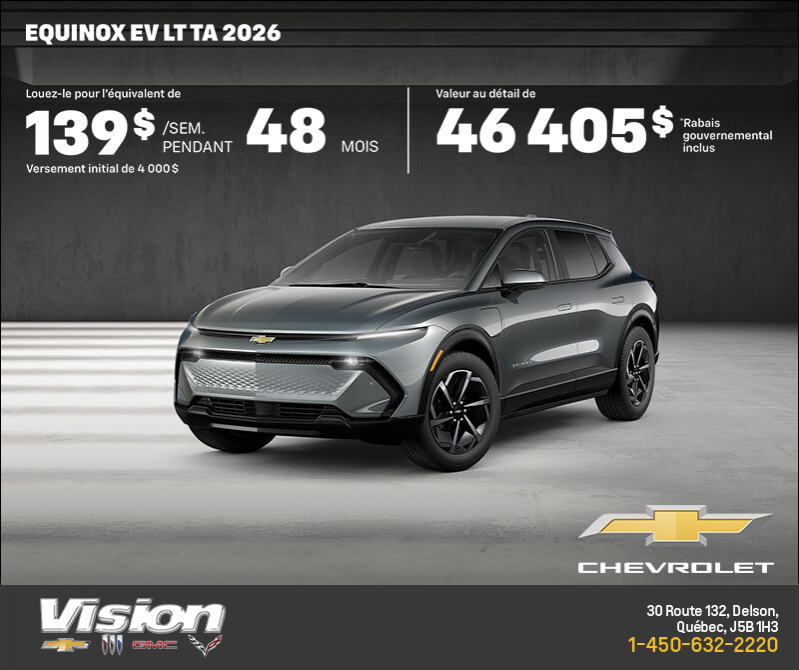 Procurez-vous le Chevrolet Equinox EV 2026