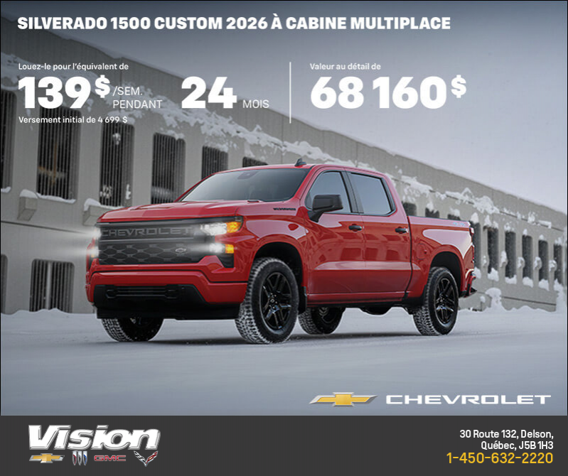 Procurez-vous le Chevrolet Silverado 1500 2026