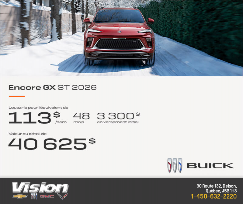 Procurez-vous le Buick Encore GX 2026