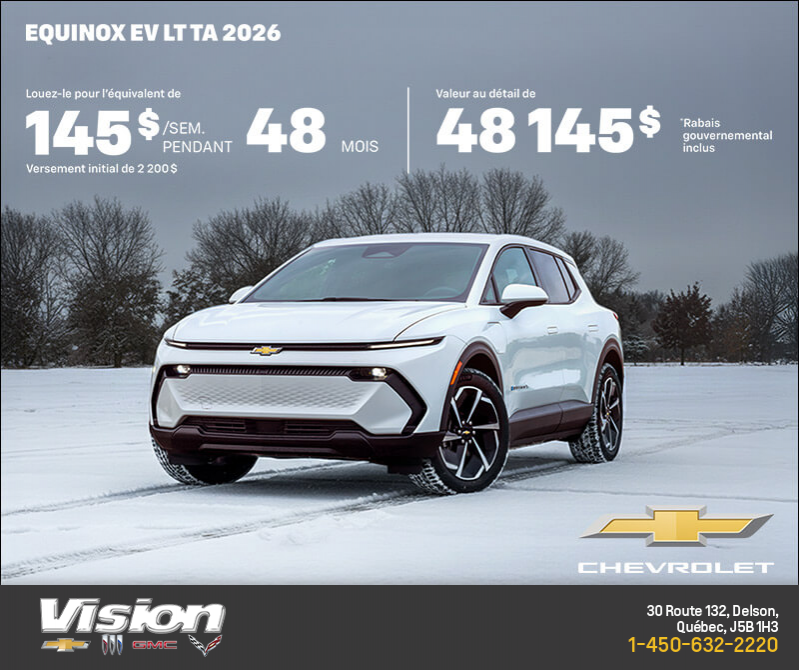 Procurez-vous le Chevrolet Equinox EV 2026