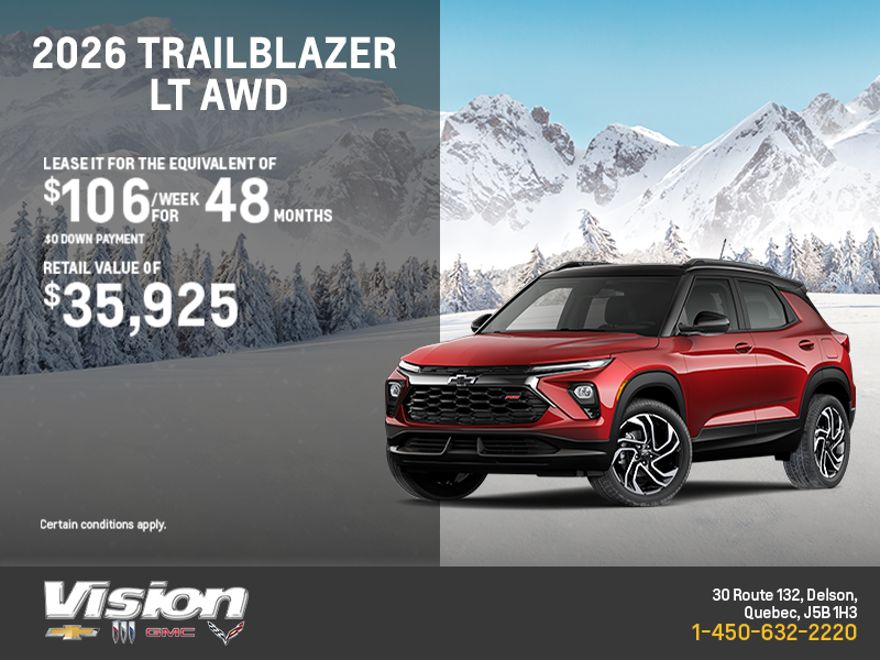 Get the 2026 Chevrolet Trailblazer LT AWD