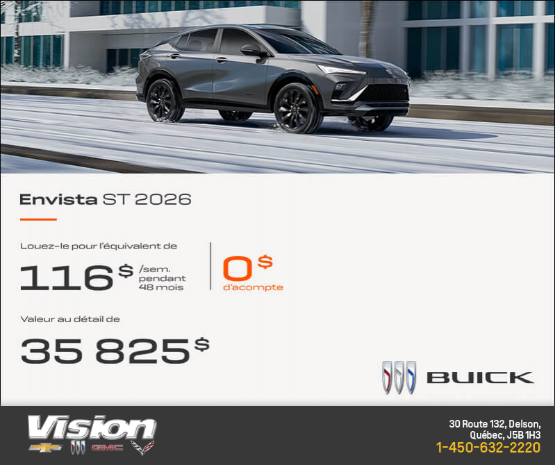 Procurez-vous la Buick Envista 2026