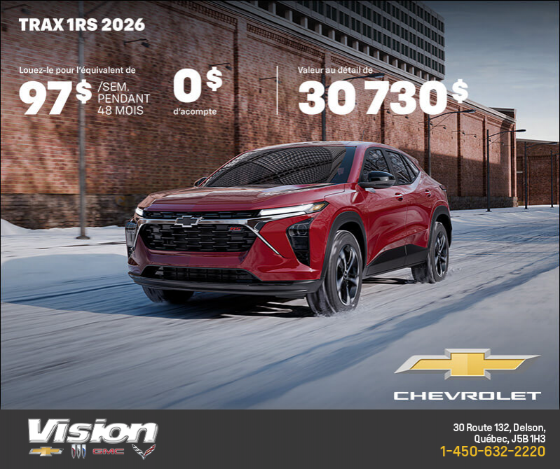 Procurez-vous le Chevrolet Trax 2026