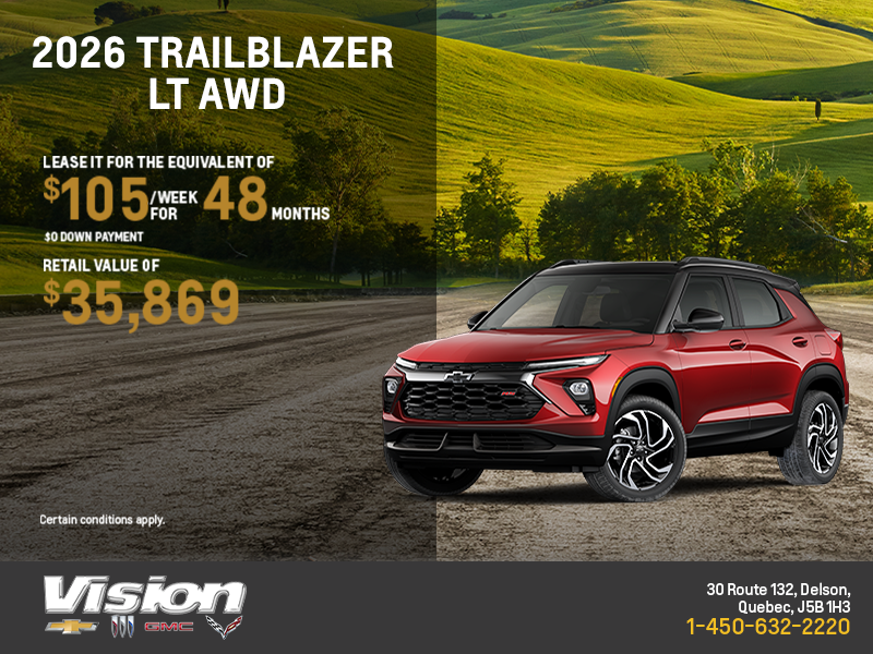 Get the 2026 Chevrolet Trailblazer LT AWD