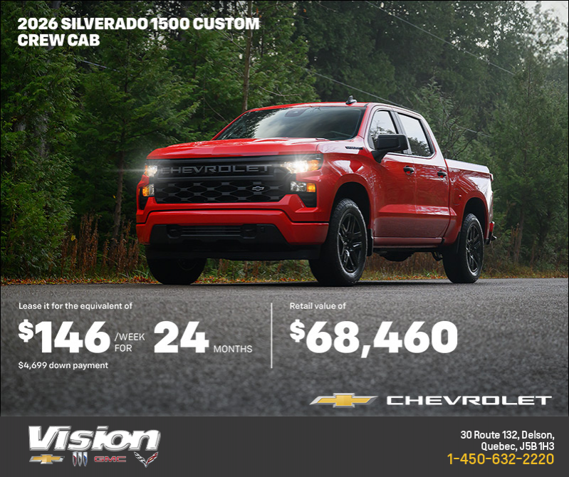 Get the 2026 Chevrolet Silverado 1500 Crew Cab