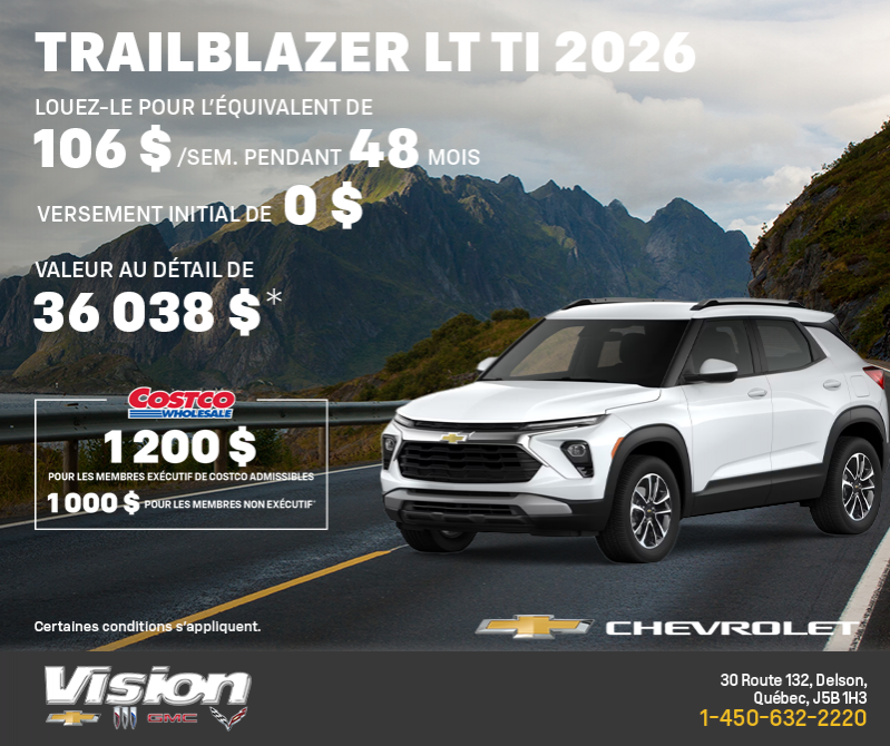 Le Chevrolet Trailblazer LT TI 2026