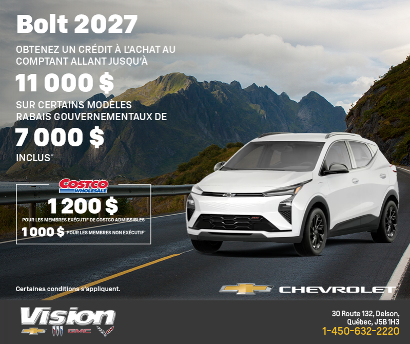 Procurez-vous le Chevrolet Bolt 2027