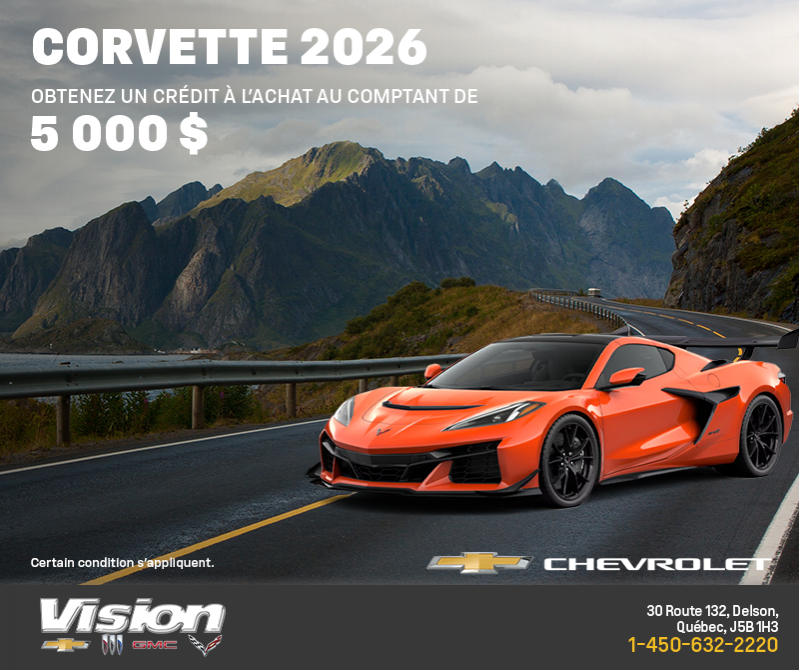 Procurez-vous le Chevrolet Corvette 2026