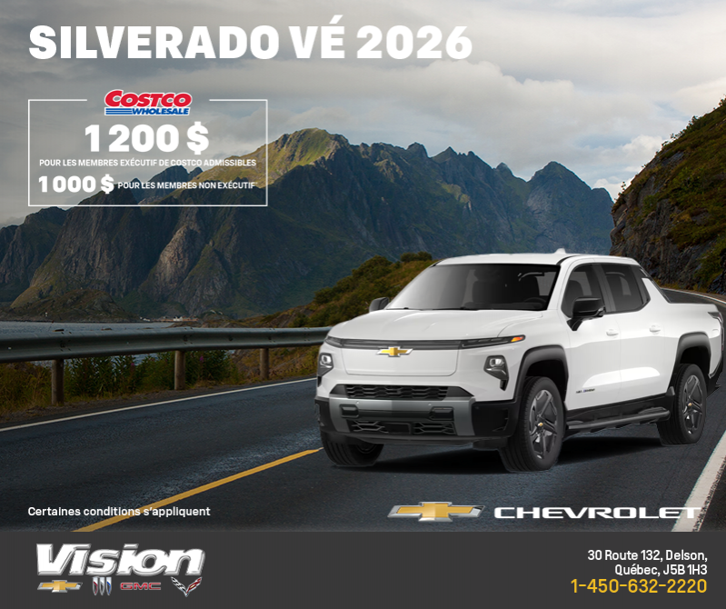 Procurez-vous le Chevrolet Silverado VÉ 2026