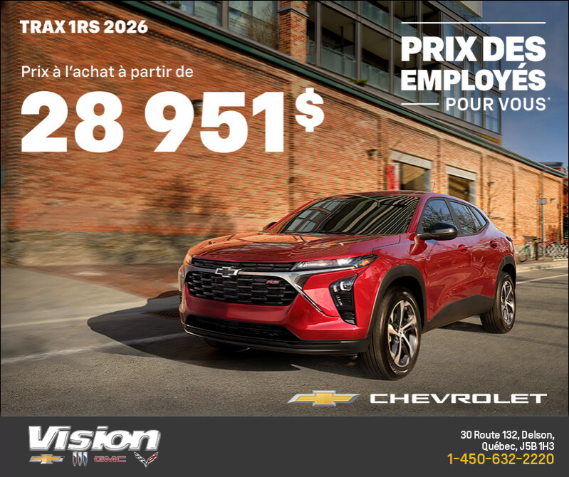 Le Chevrolet Trax 2RS 2026