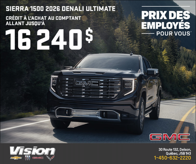 Le GMC Sierra 1500 Denali Ultimate 2026