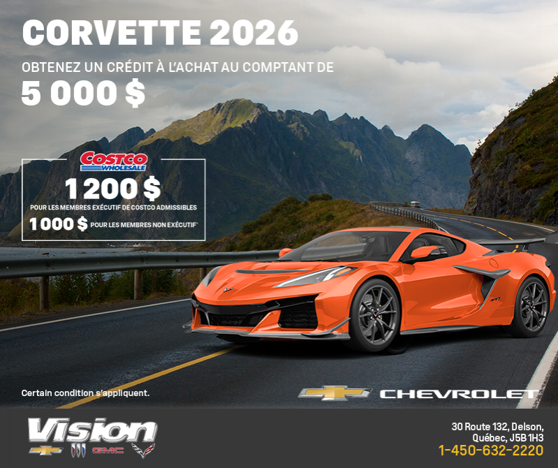 Procurez-vous le Chevrolet Corvette 2026