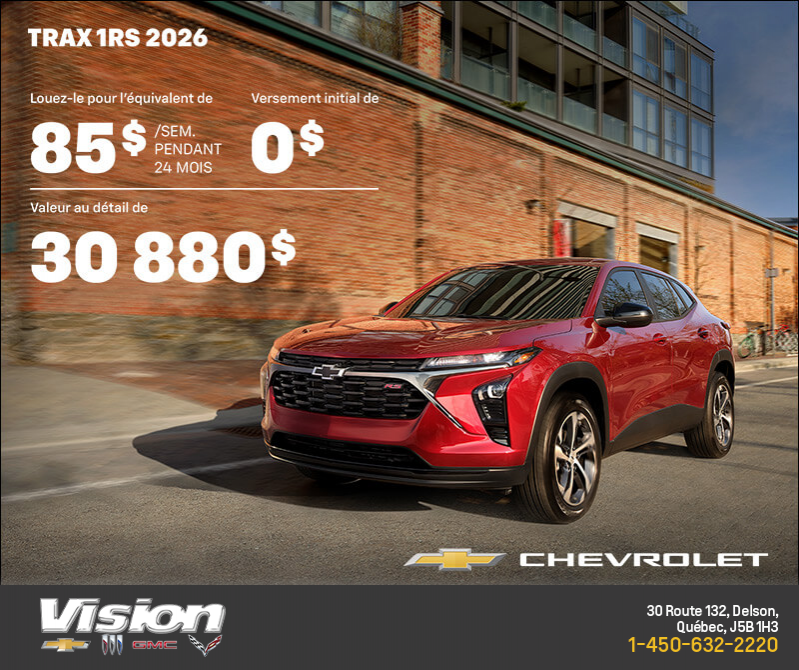 Le Chevrolet Trax 1RS 2026