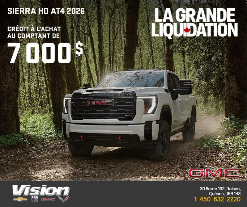 Le GMC Sierra HD AT4 2026