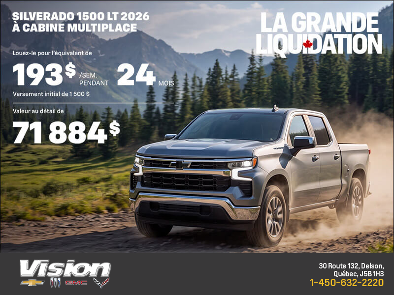 Le Chevrolet Silverado 1500 LT 2026