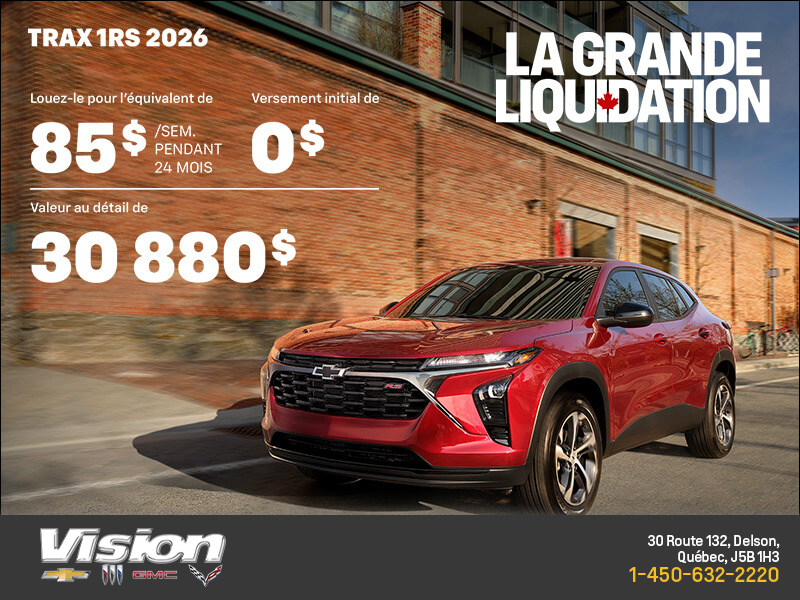 Le Chevrolet Trax 1RS 2026