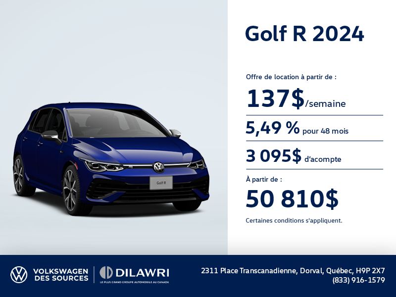 Procurez-vous la Volkswagen Golf R 2024