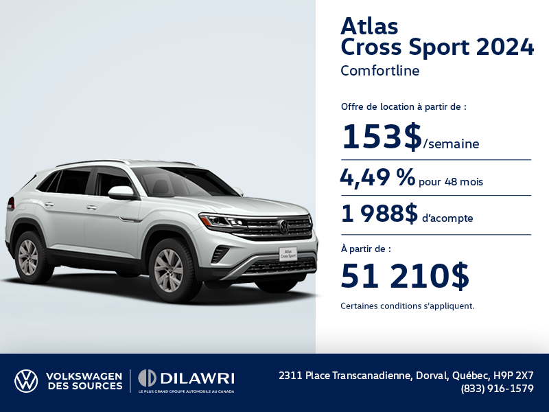 Procurez-vous le Volkswagen Atlas Cross Sport 2024