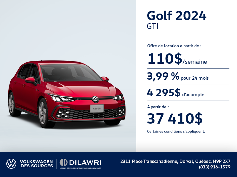 Procurez-vous la Volkswagen Golf Gti 2024