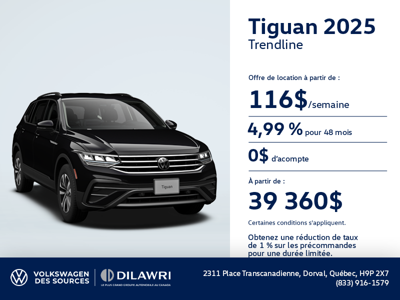 Procurez-vous le Volkswagen Tiguan 2025