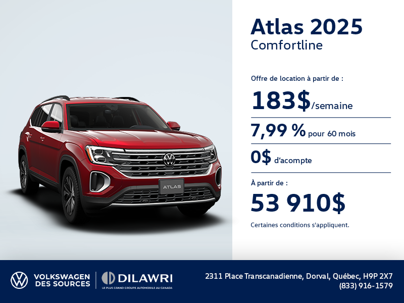 Procurez-vous le Volkswagen Atlas 2025