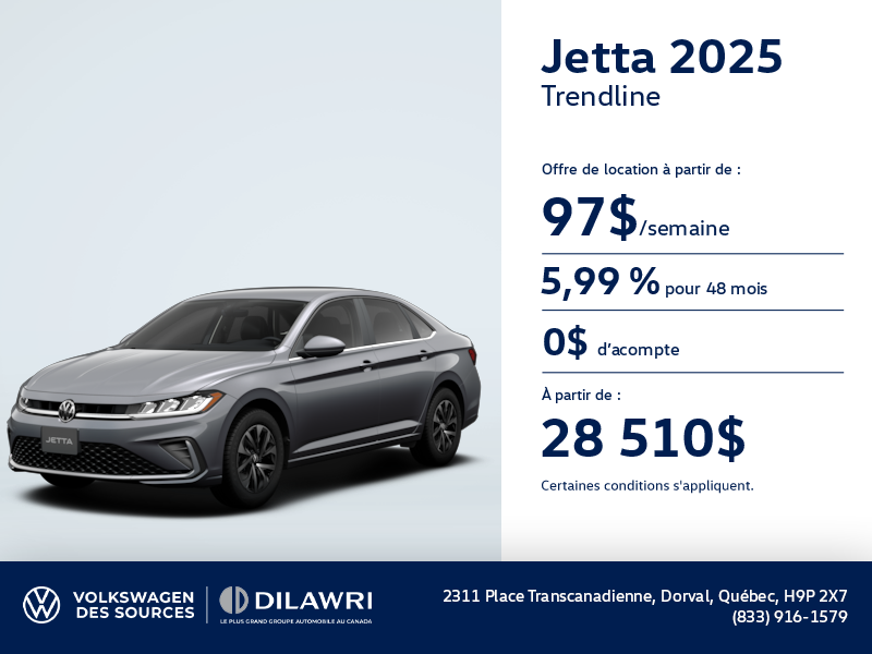 Procurez-vous la Volkswagen Jetta 2025