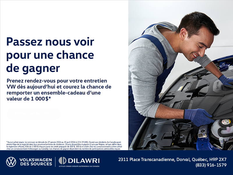 Passez nous voir pour une chance de gagner