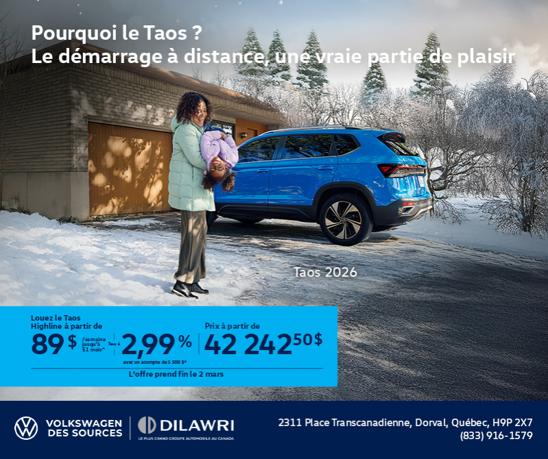 Procurez-vous le Volkswagen Taos 2026