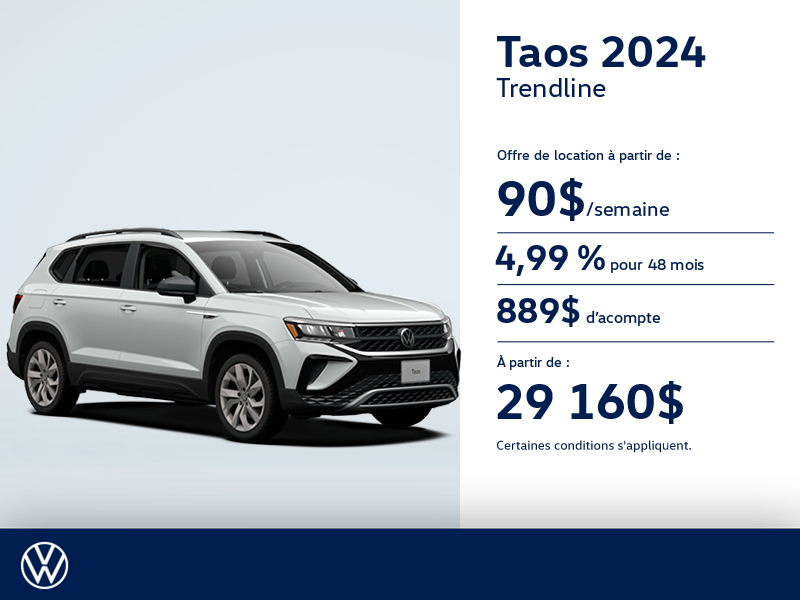 Procurez-vous le Volkswagen Taos 2024