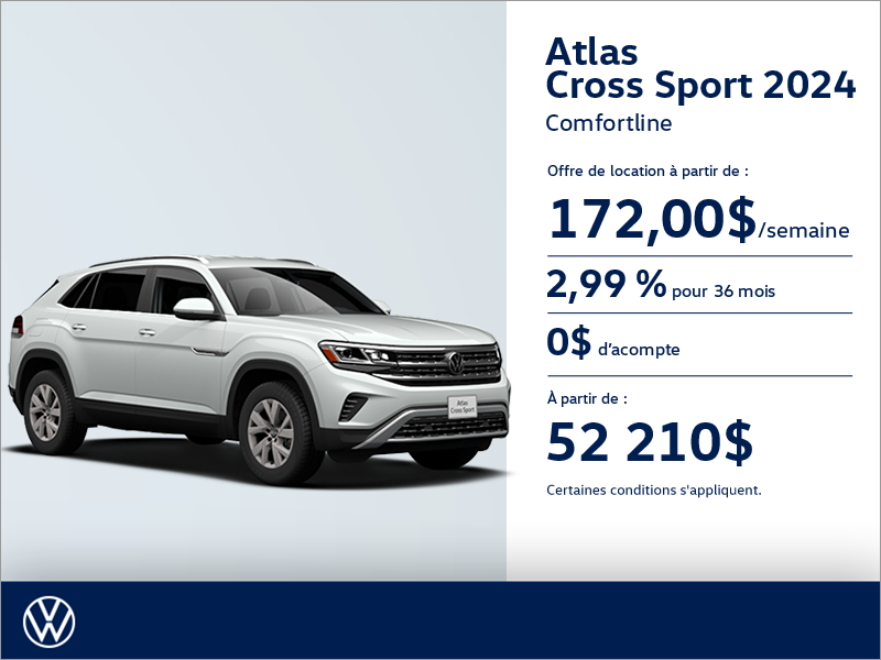 Procurez-vous le Volkswagen Atlas Cross Sport 2024