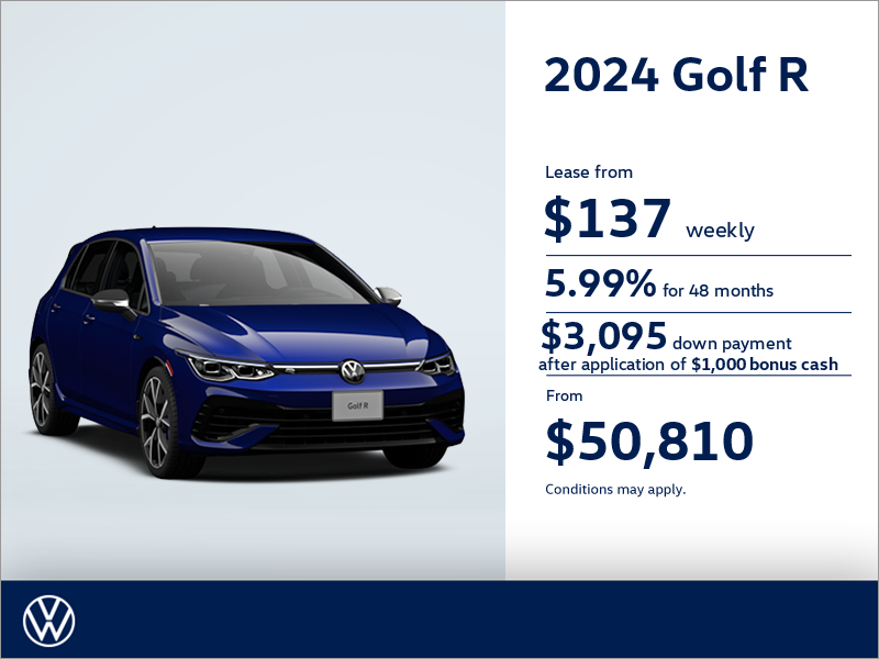 Get the 2024 Volkswagen Golf R