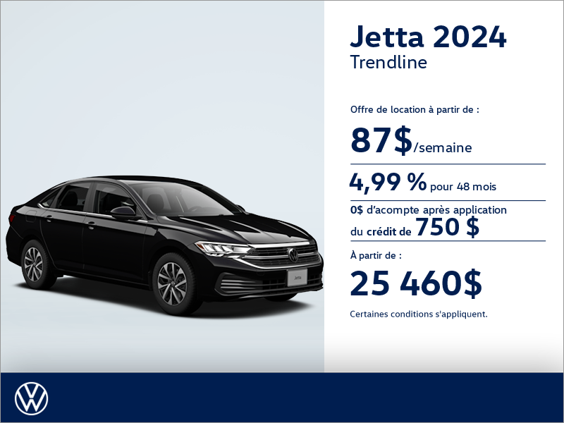 Procurez-vous la Volkswagen Jetta 2024