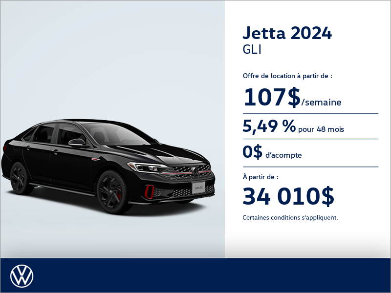 Procurez-vous la Volkswagen Jetta Gli 2024