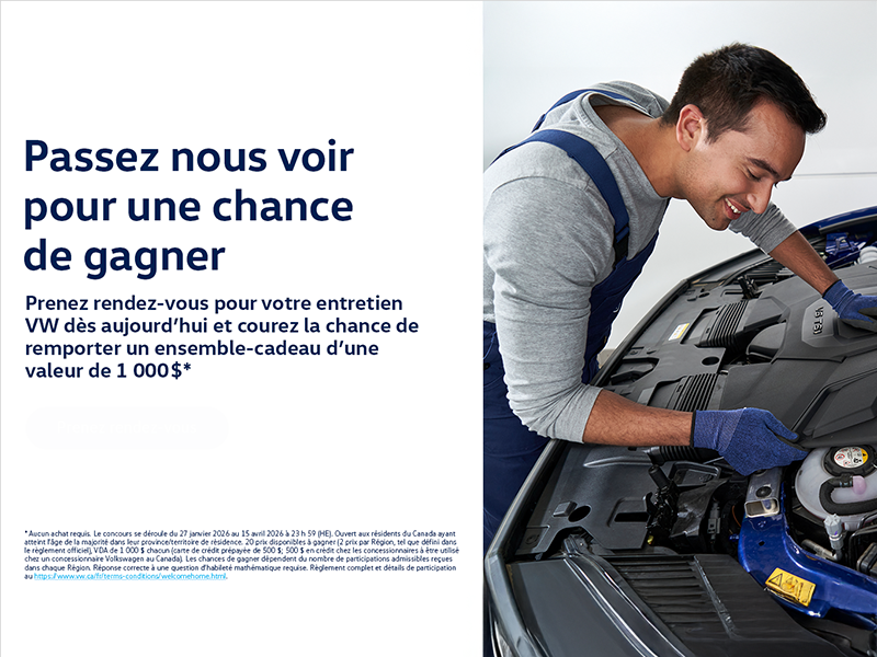 Passez nous voir pour une chance de gagner