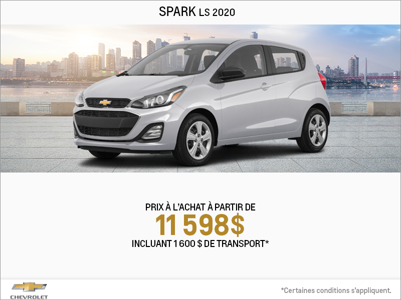 Obtenez la Chevrolet Spark 2020