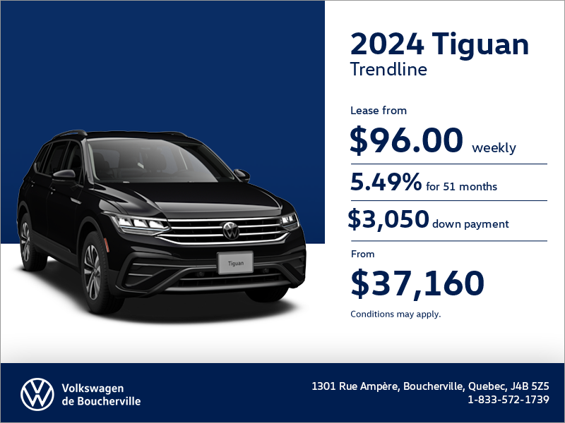 Get the 2024 Tiguan Volkswagen de Boucherville