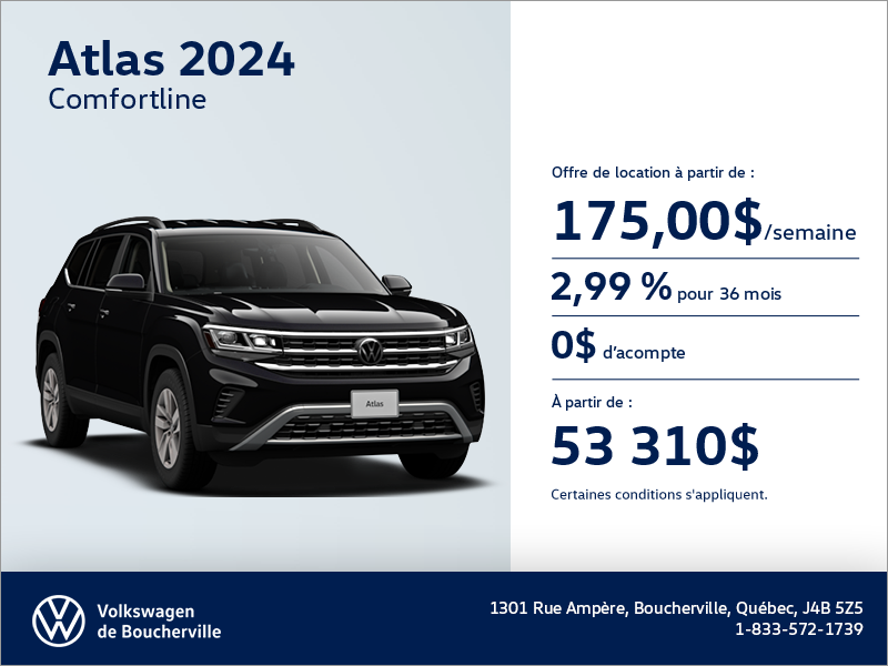 Procurez-vous le Volkswagen Atlas 2024