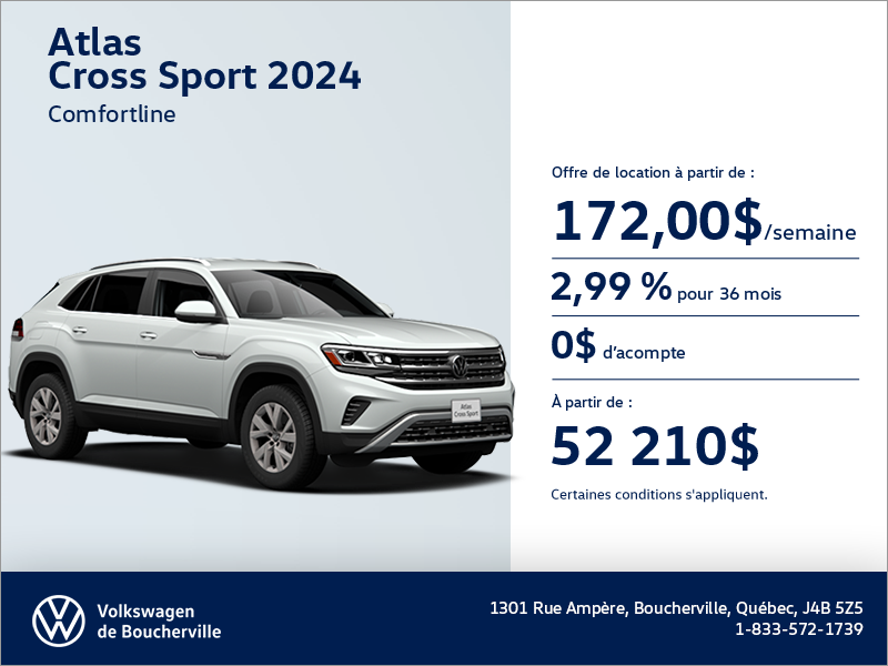 Procurez-vous le Volkswagen Atlas Cross Sport 2024