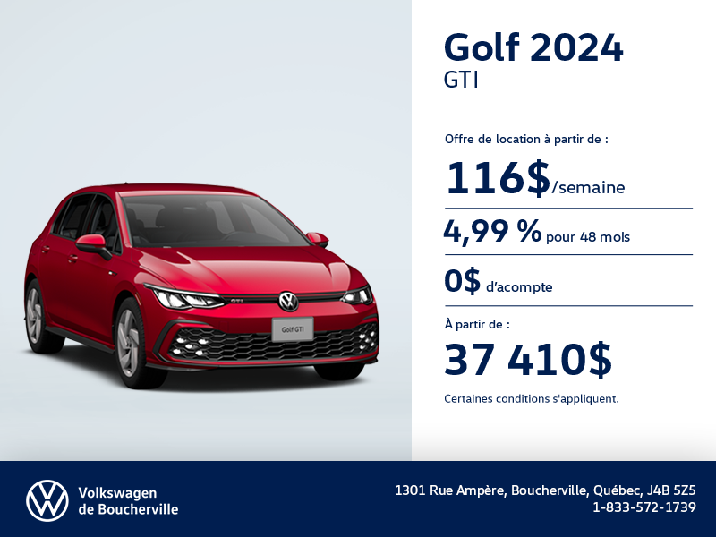 Procurez-vous la Volkswagen Golf Gti 2024